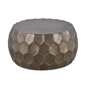 Table basse moderne de luxe en métal écologique avec motif nid d'abeille en relief pour salon - Product Image 1