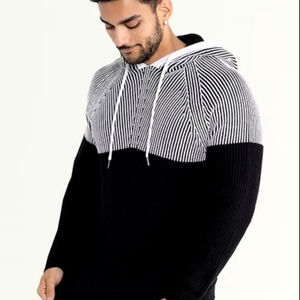 2024 colección Otoño Invierno Moda hombre transpirable Anti-Shrink tejido con capucha pulóveres manga larga Color sólido cálido Casual - Product Image 1