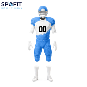 ชุดยูนิฟอร์มอเมริกันฟุตบอลคุณภาพสูงแบบสั่งทำพิเศษ ชุดเสื้อและกางเกงขาสั้น พิมพ์ลายแบบซับลิเมชั่น พร้อมชื่อทีมและหมายเลข  ออกแบบได้ตามต้องการ สำหรับผู้ใหญ่  ชุดสำหรับการแข่งขัน - Product Image 5