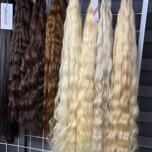 Extensions de cheveux Remy de haute qualité, 100% vierges, cuticules alignées, ondulations naturelles soyeuses et droites, prix de gros imbattable - Product Image 1