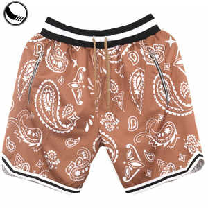 Shorts de basketball pour hommes, vierges, personnalisables, en toile non tissée, à taille élastique, coupe mi-haute, unis, décontractés, pour sublimation, vente en gros - Product Image 6