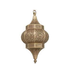 Wholesale Handmade Moroccan Lantern <b>Pendant</b> <b>Light</b> New Antique Gold Finish Brass Ceiling Hanging Lamp Fixture For Home Decor - Product Image 1
