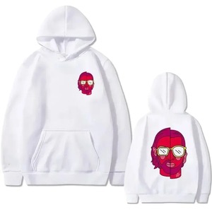 Streetwear personnalisé à la mode pour hommes et femmes Sweat-shirt à capuche Hip Hop à impression graphique double face et respirant - Product Image 4
