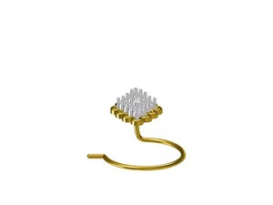 Touch of Sparkle Nose Artistry Wholesale 18K Fine Nose Pin pour les femmes Bijoux minimalistes élégants en or et diamant pour tous les jours - Product Image 4