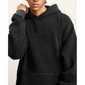 Independent Trading Co Pigment Dyed Hoodie Negro Venta al por mayor Bulk Acid Wash Hoodies - Product Image 4