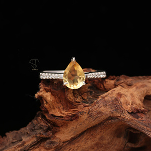 Vente en gros de bagues en argent sterling massif 925 faites à la main avec citrine naturelle bijoux fins pour femmes - Product Image 4