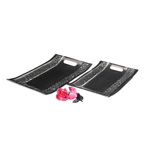 Vente chaude Double Tone Salade Fruits Chocolat Noix Servir Plat En Métal Bol Moderne Tous Les Jours Cuisine Fête De Mariage Assiette Décorative - Product Image 3