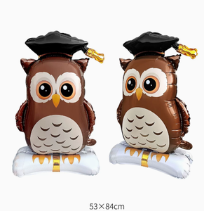 Globos Gigantes de Fólio de Graduación con Diseño de Gabos, Búho, Oso y Birrete de Doctor, Artículos para Fiestas de Graduación - Product Image 6