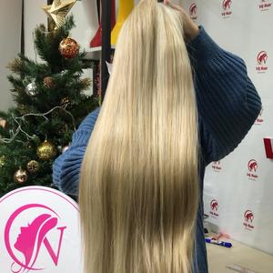 Perruques de cheveux humains vierges naturelles droites avec fermeture à lacet de couleurs mélangées non traitées par un seul donneur - Product Image 2