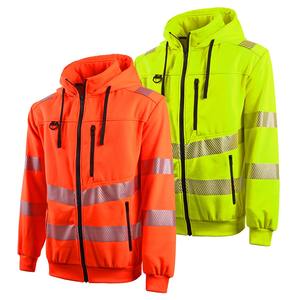 เสื้อแจ็คเก็ตสะท้อนแสงสำหรับงานกลางแจ้งแบบกันน้ำ มองเห็นได้ชัดเจน สำหรับเจ้าหน้าที่รักษาความปลอดภัย ดีไซน์แบบมีฮู้ด - Product Image 4