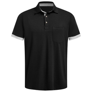 เสื้อโปโลผู้ชายแบบสั่งทำได้มีการพิมพ์โลโก้ OEM วัสดุผ้าฝ้ายสไตล์สตรีทและบริการสร้างแบรนด์ - Product Image 1