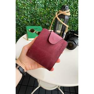 Portefeuille en cuir véritable marron pour homme Haut de gamme, style décontracté, fermeture à bouton pour un usage quotidien-Malibu - Product Image 4