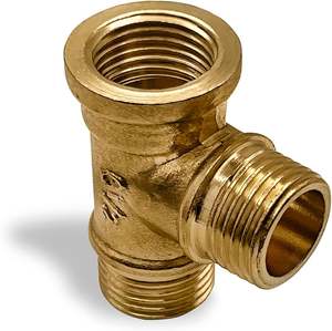 Raccord en T égal fileté en laiton, vente chaude, forgé, pour raccordement de tuyaux d'eau, composant de plomberie durable, fournisseur - Product Image 3