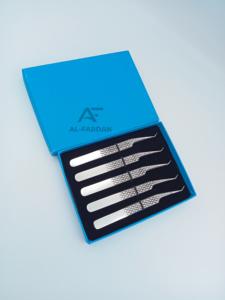 Silver Polish 45 Degree Eyelash Extension <b>Tweezers</b> Professional Diamond Grip Pointed Tip Wholesale Low MOQ Volume Lash <b>Tweezer</b> - Product Image 5