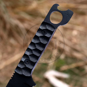 Couteau tactique EDC à lame fixe en acier à haute teneur en carbone, fourreau en cuir, revêtement noir, pointe tombante, lame pleine, camping, chasse, 3 ans - Product Image 2