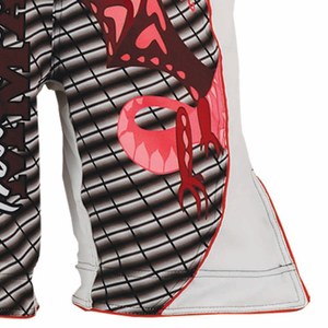 กางเกงมวยไทยคุณภาพสูง ระบายอากาศได้ดี พิมพ์ลายสีดำ โพลีเอสเตอร์ยืดหยุ่น ป้องกันแบคทีเรีย แห้งเร็ว สำหรับออกกำลังกาย - Product Image 5