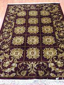 Alfombra de puerta con diseño cuadrado grande de estilo moderno, flecos rectangulares de estilo indonesio, lana, seda, hogar, sala de estar, área de coche de oración - Product Image 4