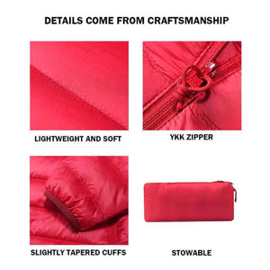 Chaqueta de invierno de tendencia para hombre, Abrigo acolchado cálido con cremallera completa y aislamiento con chaqueta de lona - Product Image 2