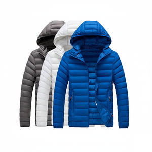 Veste d'hiver chaude pour homme, coupe droite, fermeture éclair intégrale, style décontracté, marque privée, veste matelassée en gros - Product Image 2