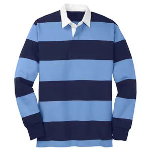 Polos à manches longues de qualité supérieure pour hommes Polos à manches longues à contraste de couleur fabriqués avec le meilleur matériau en gros - Product Image 2