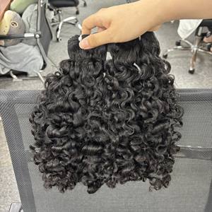 Extensions de cheveux naturels non traités, double épaisseur, vierges, bouclés, soyeux et lisses, style frontal en dentelle, origine Birmanie et Vietnam, non-Remy - Product Image 3