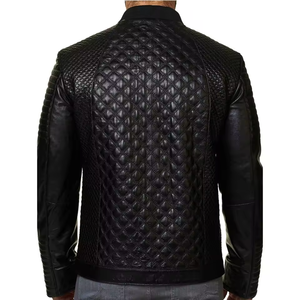 Chaqueta de Motociclista de Cuero Vacuno Genuino para Hombre, Negra, de Primera Calidad, Bordada Personalizada, Nueva Marca 2025 - Product Image 2