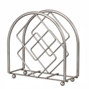 Servilletero Decorativo de Metal de Lujo con Acabado Plateado para Comedor, Almacenamiento, Hotel, Alquiler Vacacional, Necesidades de Cocina - Product Image 1