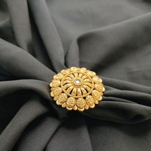 Fancy Trendy Beautiful Antique Finish Anillo ajustable en oro pulido Anillo de dedo ajustable para mujeres y niñas Ropa de fiesta - Product Image 1