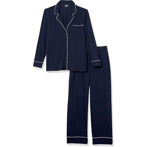 Navy Color Pajamas Soft & Stylish Cotton Modal Pajama Set Cozy Sleepwear for Women Wholesale Supplier - Product Image 1