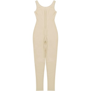 จั๊มสูทชิ้นเดียวสำหรับผู้หญิงจั๊มสูทผ้าถักไม่มีแขนสีพื้น2025สำหรับเล่นโยคะฤดูร้อนใหม่ฤดูร้อน - Product Image 6