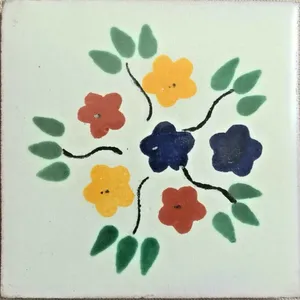 AZULEJO MEXICANO MUESTRA PISO DE PARED TALAVERA MÉXICO ESCALERAS DE CERÁMICA BACKSPLASH C #005 Azulejos pulidos para dormitorio Sala de estar Interior - Product Image 1