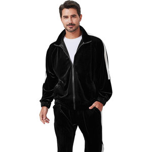 Vente en gros de survêtements 2 en 1 pour hommes Ensemble de jogging Ensemble à capuche Survêtement personnalisé en polyester/coton respirant à séchage rapide - Product Image 3