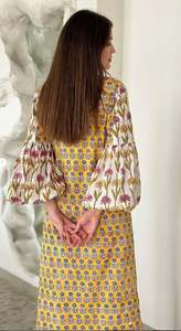 Offre Spéciale mode femmes longue Maxi robe grande taille Blouse bouton à manches longues meilleure qualité imprimé Europe dame Maxi robes décontractées - Product Image 2