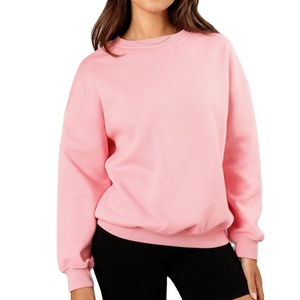 Pull à col montant surdimensionné pour femme en molleton de coton lourd de haute qualité, broderie appliquée, manches longues, hiver, automne - Product Image 1