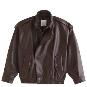 Nouvelle veste en cuir d'agneau véritable pour femme, style streetwear, col rabattu, design personnalisé durable, veste pour femme 2026 - Product Image 3