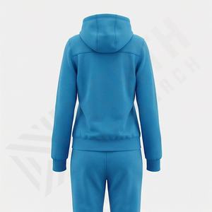 Ensemble de survêtement d'hiver 2025 pour femme, coupe classique, 100 % coton, sweat à capuche en velours avec strass personnalisés, ensemble 2 pièces sur mesure - Product Image 2