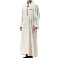 Ropa islámica Hombres Thobe Musulmán Árabe Thobe Venta al por mayor Jubba para hombres Ropa islámica para hombres Thobe