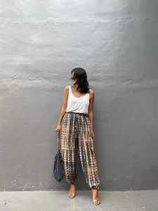 ชุดเสื้อผ้าแฟชั่นมัดย้อมทรงหลวมสำหรับผู้หญิง,ชุดกิโมโนสองชิ้นแขนสามส่วนแบบนุ่มไซส์ใหญ่พิเศษ - Product Image 4