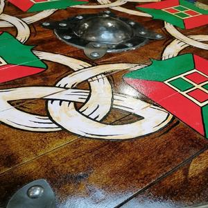 Escudo Vikingo JEXMOO Hecho a Mano de 24 Pulgadas, de Madera y Acero con Alto Contenido de Carbono, Diseño de Copa Central, con Soporte Compatible y Personalizable - Product Image 3