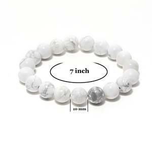 NOVAMART Fine Arihant Gems Jewels Fashionable Magnetised <b>Beaded</b> <b>Bracelet</b> for Men Women Ball-shaped Pearl Main Stone Religious St - Product Image 3