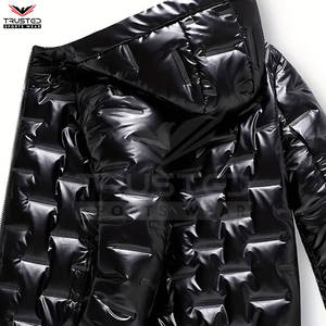 Chaqueta acolchada de invierno personalizada para hombre superventas, nueva chaqueta de lona con logotipo frontal, estilo formal, servicio OEM - Product Image 3