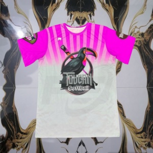 Camiseta de Béisbol/Sóftbol Unisex de Alta Calidad, Transpirable, Ecológica, de Secado Rápido, con Estampado Completo por Transferencia de Calor, Cuello Redondo, Logotipo Personalizado - Product Image 3