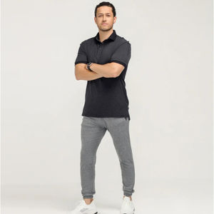 Imprimé et brodé personnalisé Logo respirant coupe régulière 100% piqué de coton extensible blanc pour chemise patte de boutonnage dissimulée côtes - Product Image 4