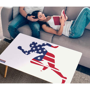 Muebles de Sala de Estar Contemporáneos con Diseño de Estrellas y Rayas, Decorativo Running Man - Product Image 1