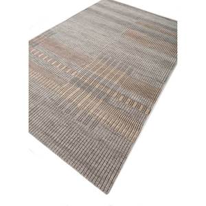 พรมขนสัตว์ถักมือสีเทาและสีดำ รุ่น LCA-908 ลายทางแบบทอเรียบ สำหรับห้องนั่งเล่น ห้องโถง ทางเดิน รูปทรงสี่เหลี่ยมผืนผ้า ทำจากปอกระเจา - Product Image 2