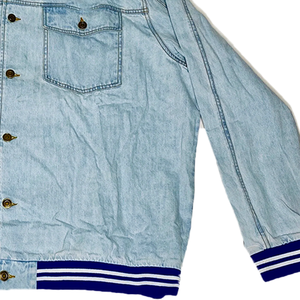 Blouson Bomber en Laine Blu Jean Phi Beta Sigma, Style Universitaire Grec, Streetwear, avec Poches Zippées et Bordures Côtelées, Printemps - Product Image 4