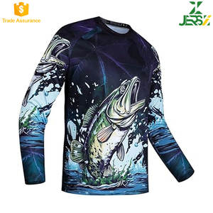 Camiseta de pesca de manga larga unisex, Camiseta estampada de secado rápido transpirable y ligera, tela de refrigeración UPF 50 - Product Image 5