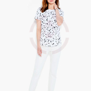 T-shirts décontractés à manches courtes pour femmes de meilleure qualité 100% coton été toile Logo personnalisé imprimé Design en gros - Product Image 5
