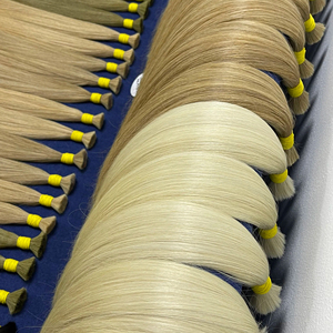 Proveedores al por mayor Extensión de cabello a granel de Vietnam virgen natural doble dibujado 1PCs 12 pulgadas Extensiones de cabello de color más claro - Product Image 1