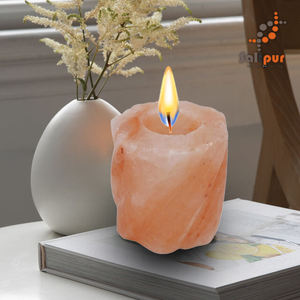 Hand-<b>Carved</b> Natural Himalayan Crystal <b>Candle</b> Holder Exquisite Love Style Artistic Craft Romantic Home Decor Lighting Design - Product Image 2